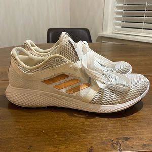 Womens Adidas Edge Lux 3 White Gold Running Shoes